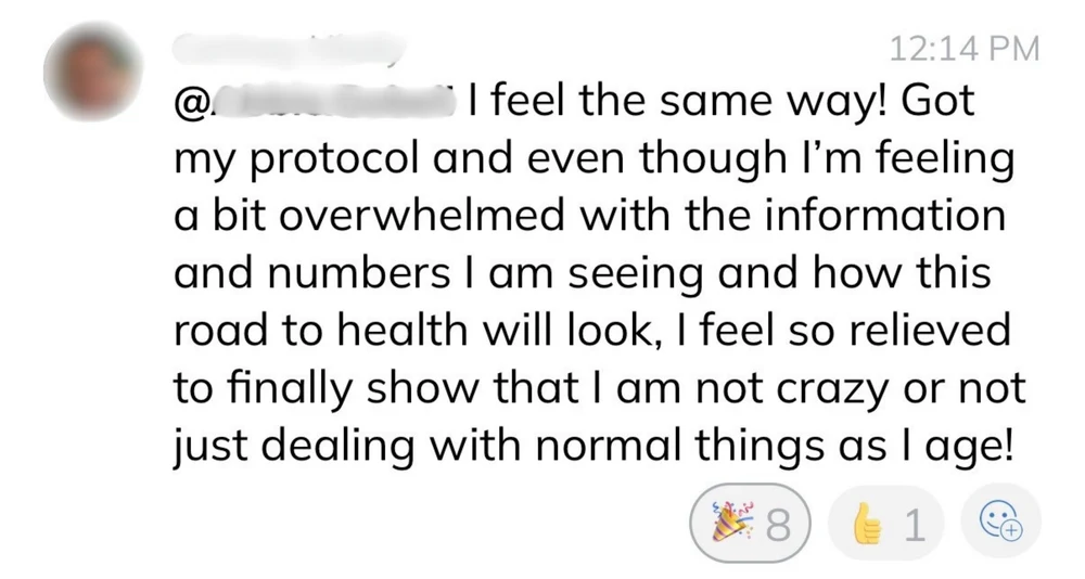 Client win: relieved to show I'm not crazy or just dealing with normal things as I age